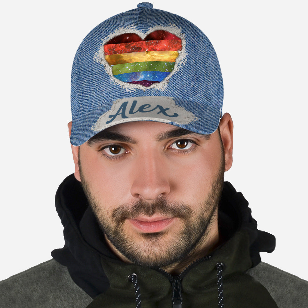 Pride Rainbow Galaxy - Personalized LGBT Support Classic Cap