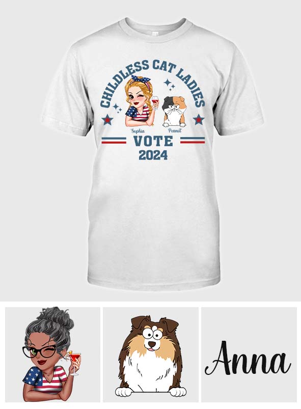 Childless Cat Ladies - Personalized Cat T-shirt And Hoodie