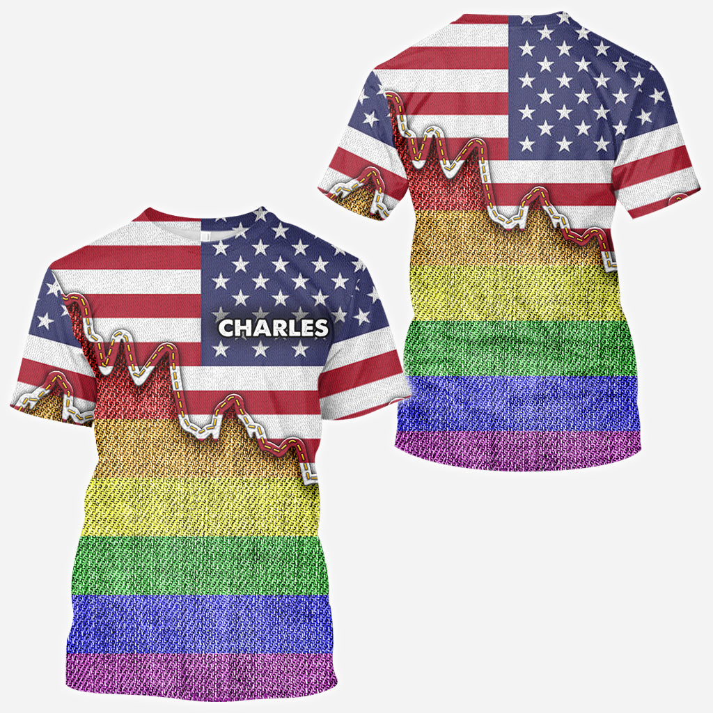 I am brave I am bruised True Colors - Personalized LGBT Support All Over Shirt