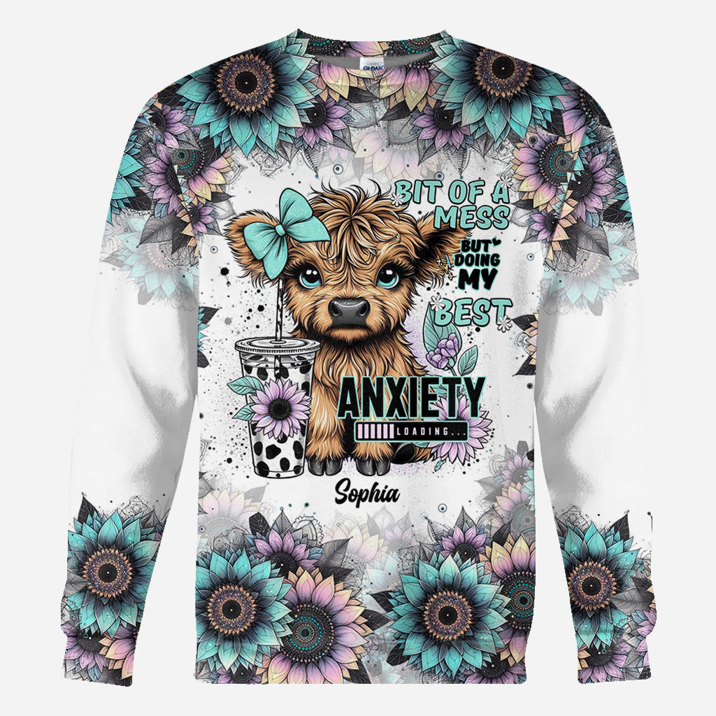 Ein bisschen chaotisch, aber ich gebe mein Bestes – personalisiertes Allover-Shirt