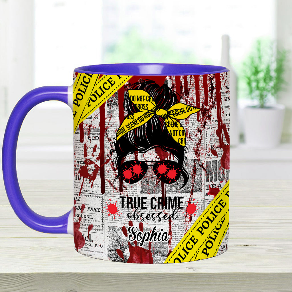 True Crime Obessed - Personalized Accent Mug