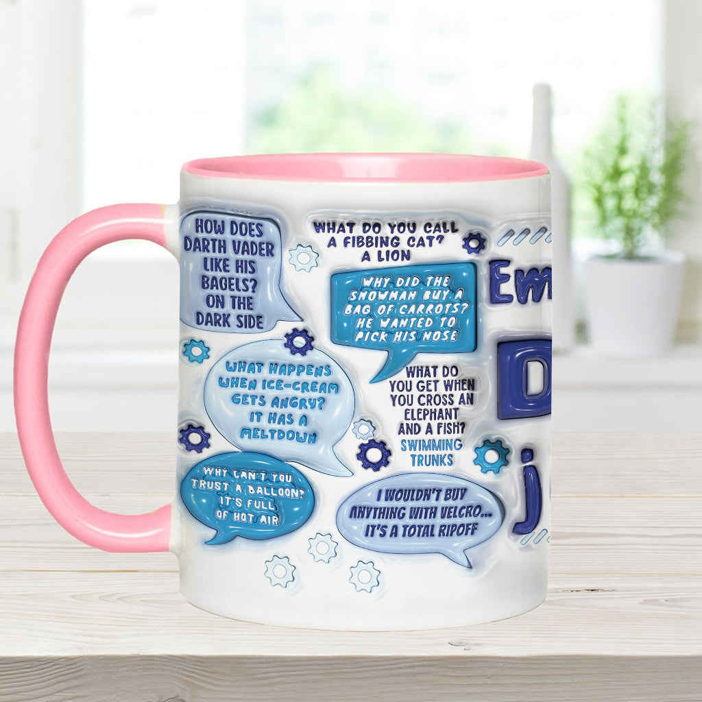 Dad Jokes Emergency - Personalized Father Accent Mug
