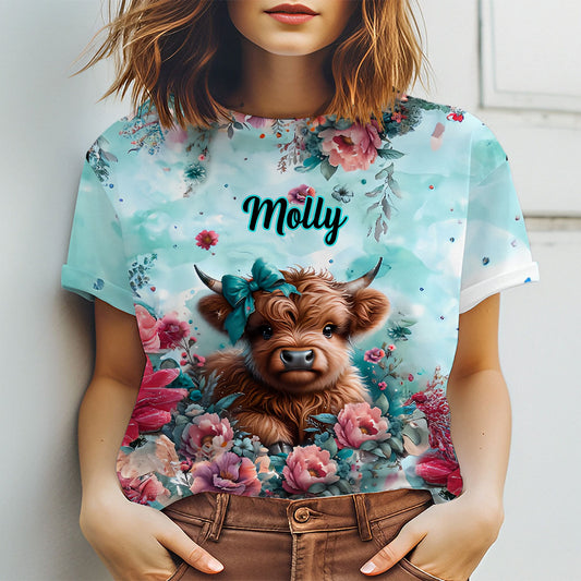 T-shirt personnalisé « Bébé vache mignon »