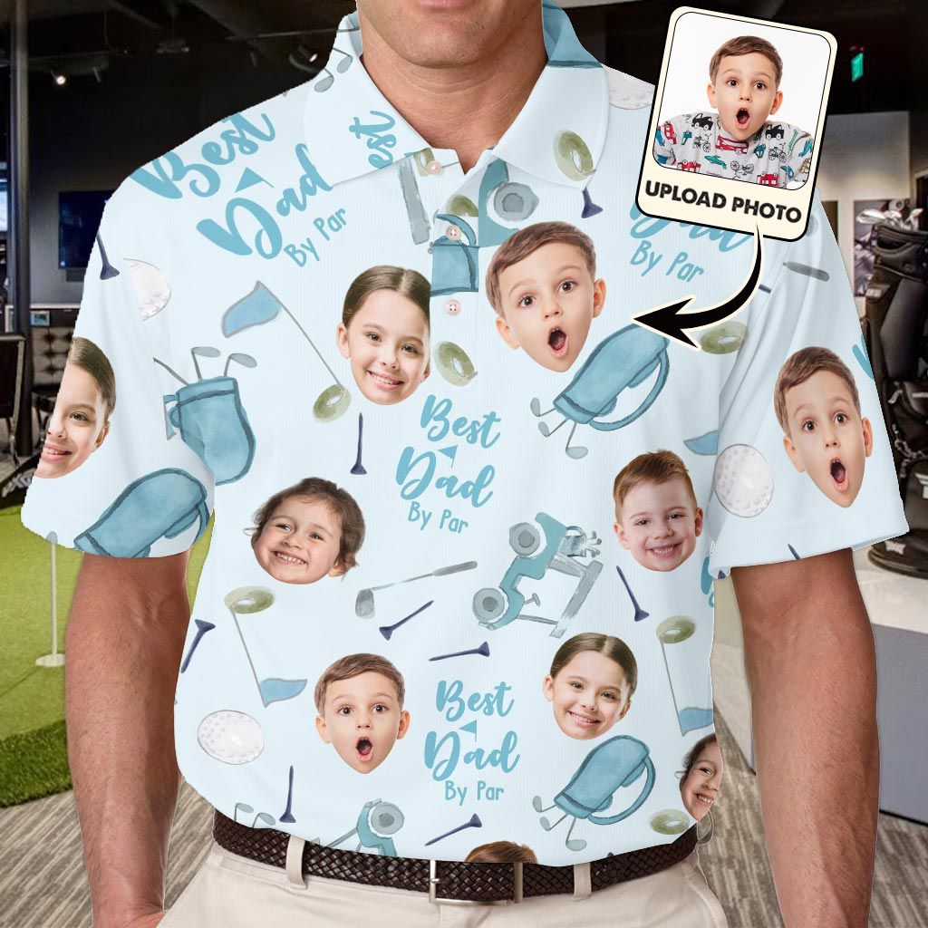Best Dad By Par - Personalisiertes Golf-Poloshirt