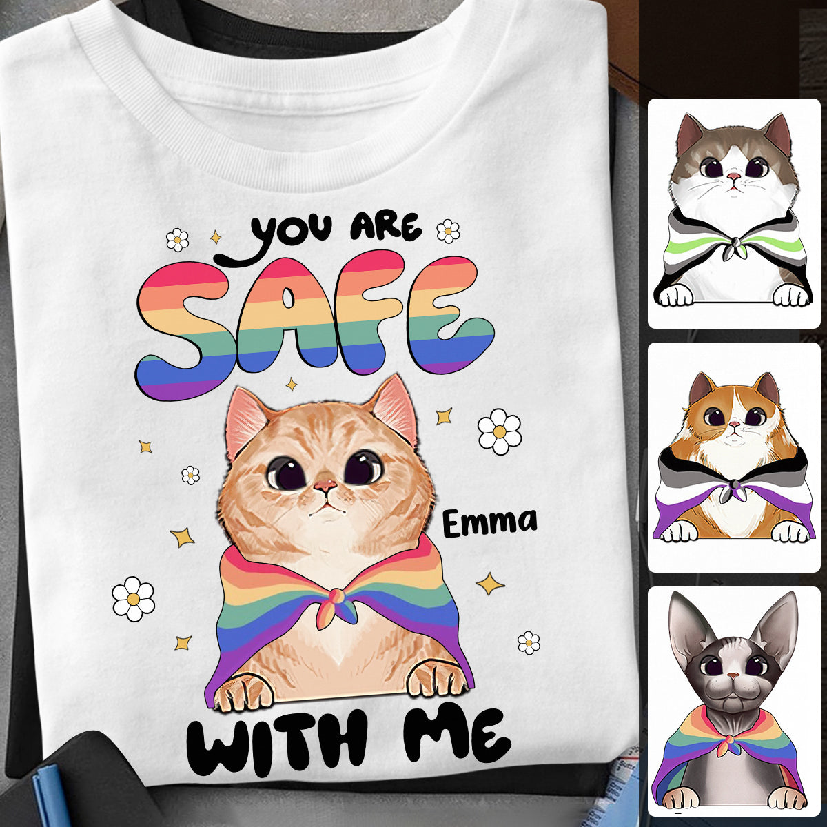 You Are Safe - Personalized LGBT Support T-shirt And Hoodie