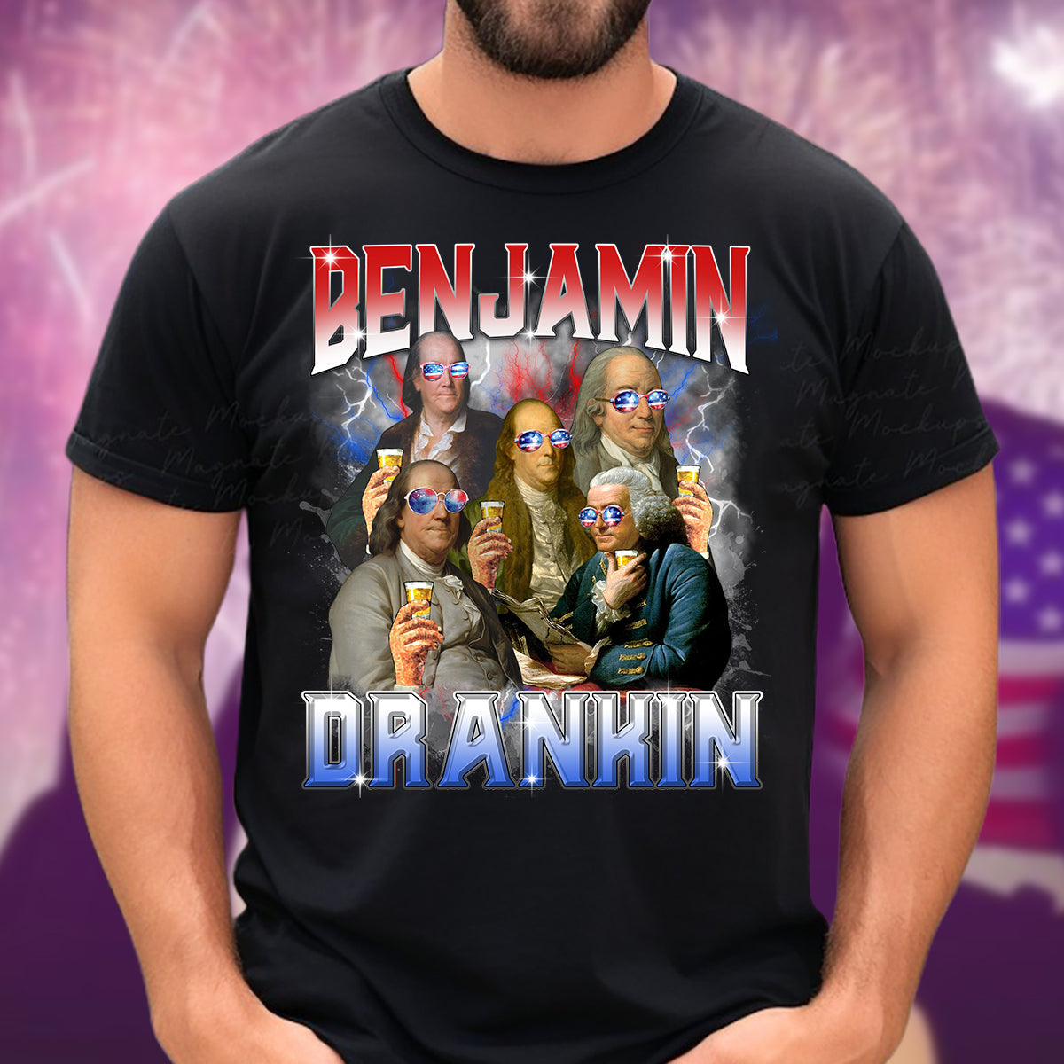 Benjamin Drankin Bootleg Rap Vintage Style - T-shirt et sweat à capuche Patriot