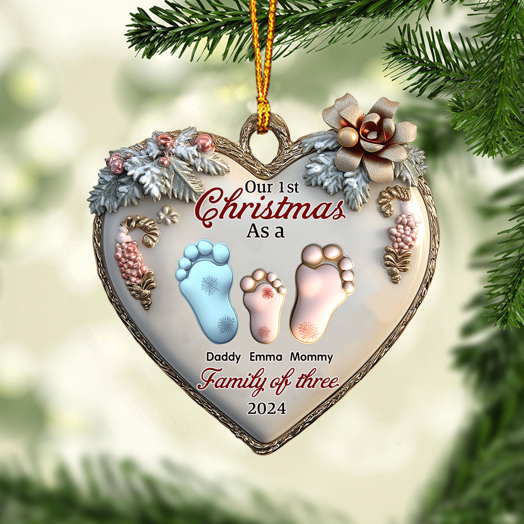 Our 1st Christmas Together - Personalized Family Ornament