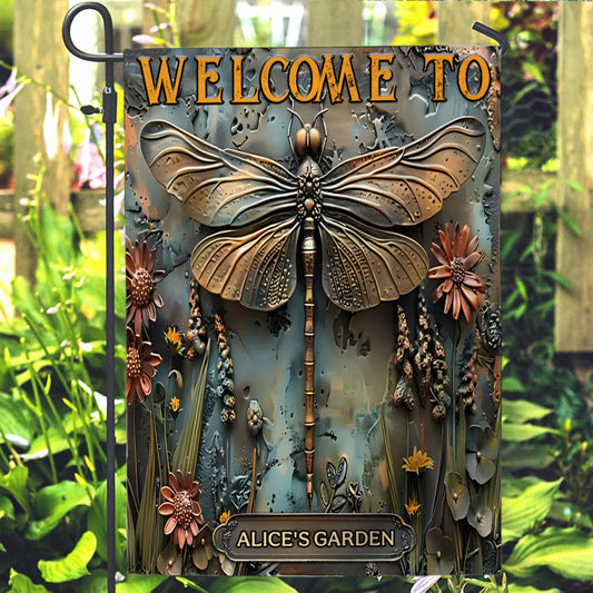 Stunning Dragonfly - Personalized Gardening Garden Flag