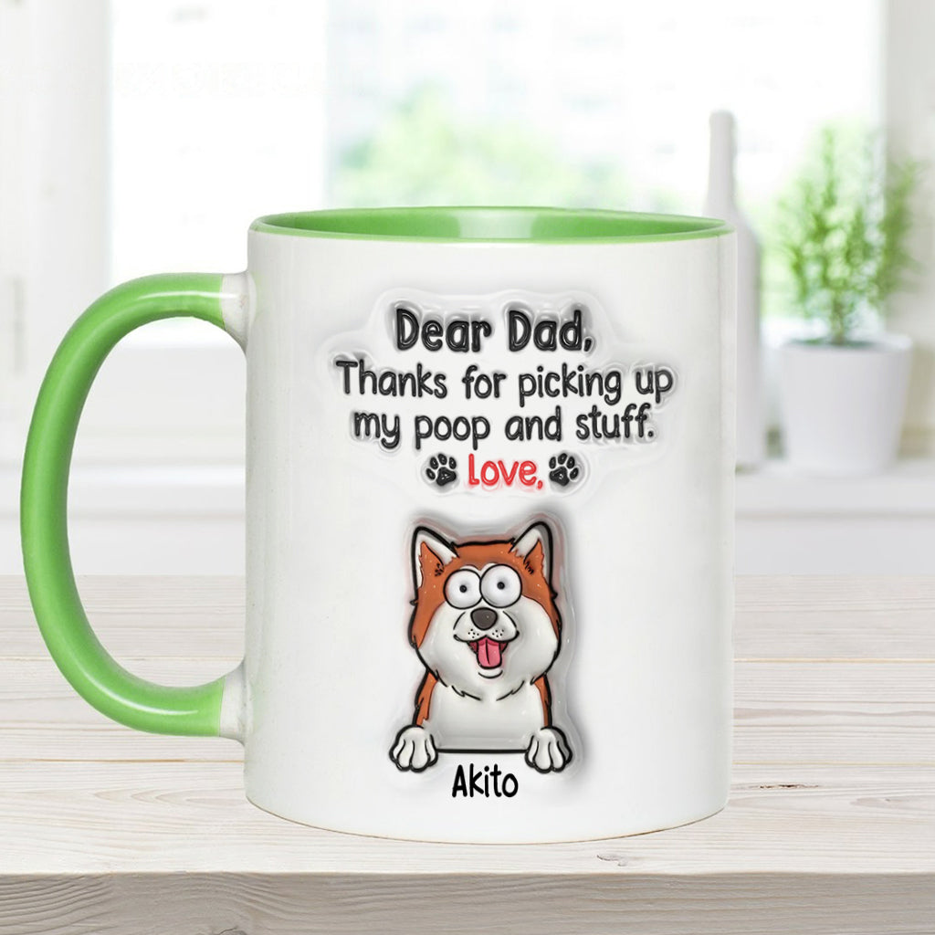 Merci d'avoir ramassé mes crottes - Mug personnalisé avec motif chien