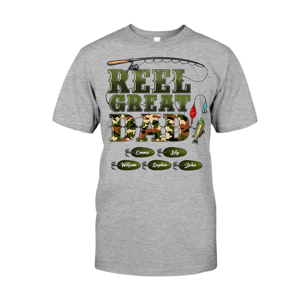 Western Reel Great Dad Camouflage - Personalized Father T-shirt And Hoodie