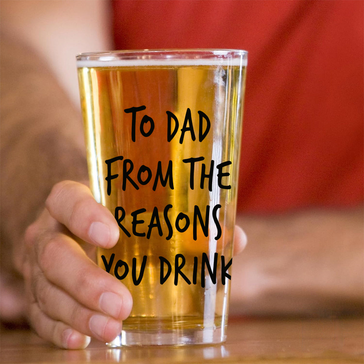 Reasons To Drink - Personalized Father Beer Glass