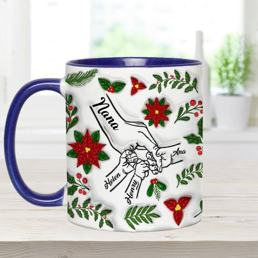 Tiens-moi la main, tiens-moi le cœur - Mug personnalisé pour grand-mère
