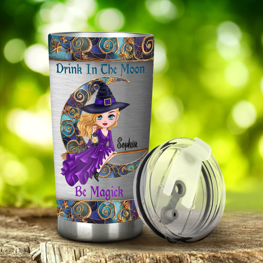 Drink In The Moon Be Magick - Personalized Witch Tumbler