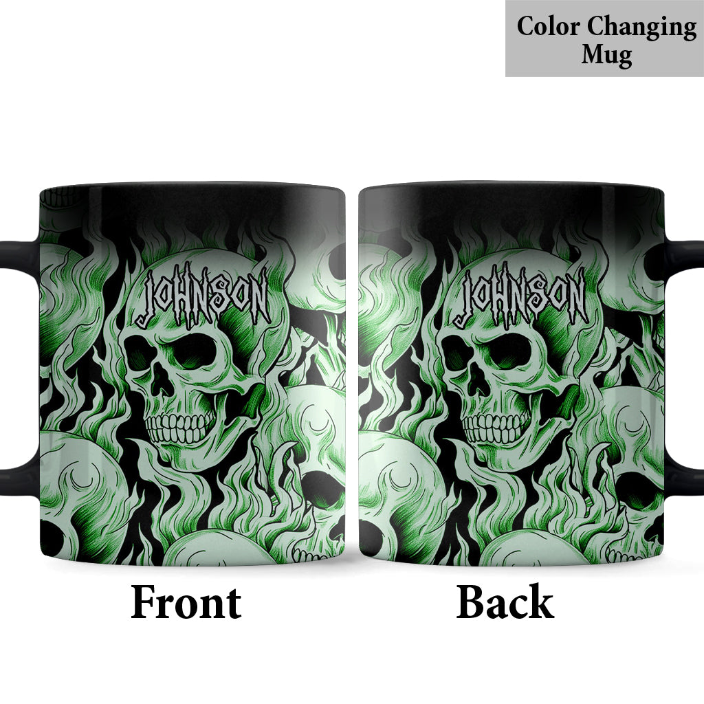 Green Skull - Personalized Skull Mug