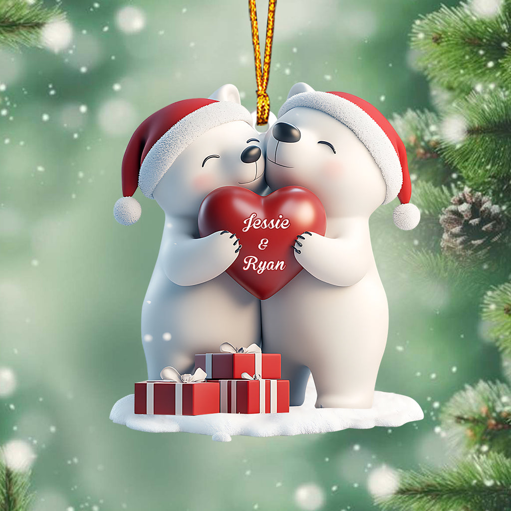 You & Me This Christmas - Personalized Couple Ornament