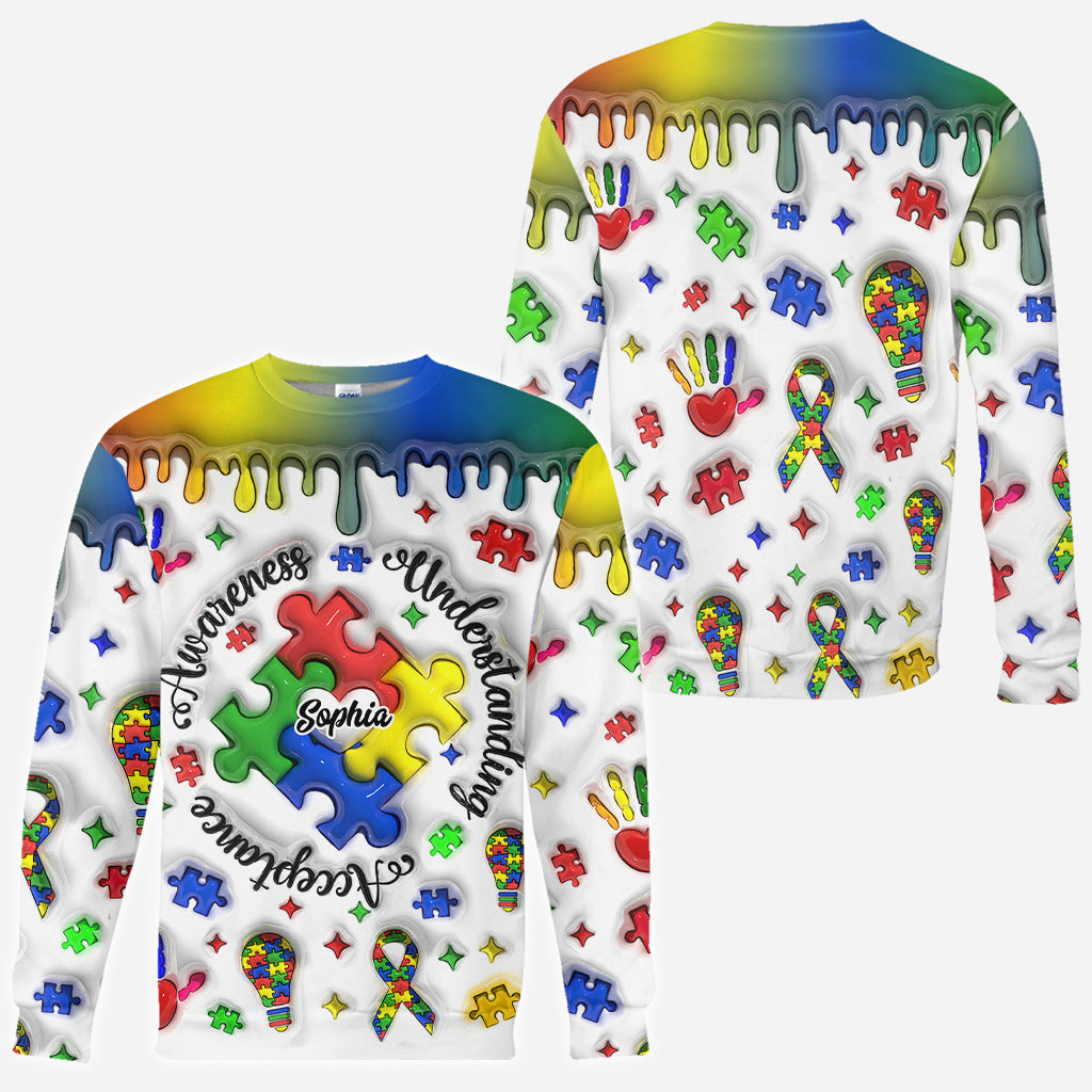 Autism Awareness - Personalized Autism Awareness All Over Shirt