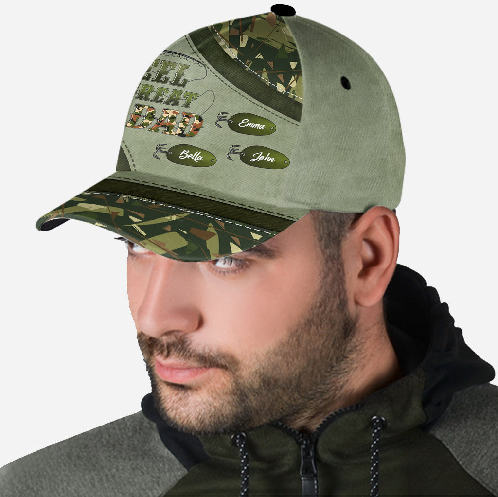 Western Reel Great Dad Camouflage - Personalized Father Classic Cap