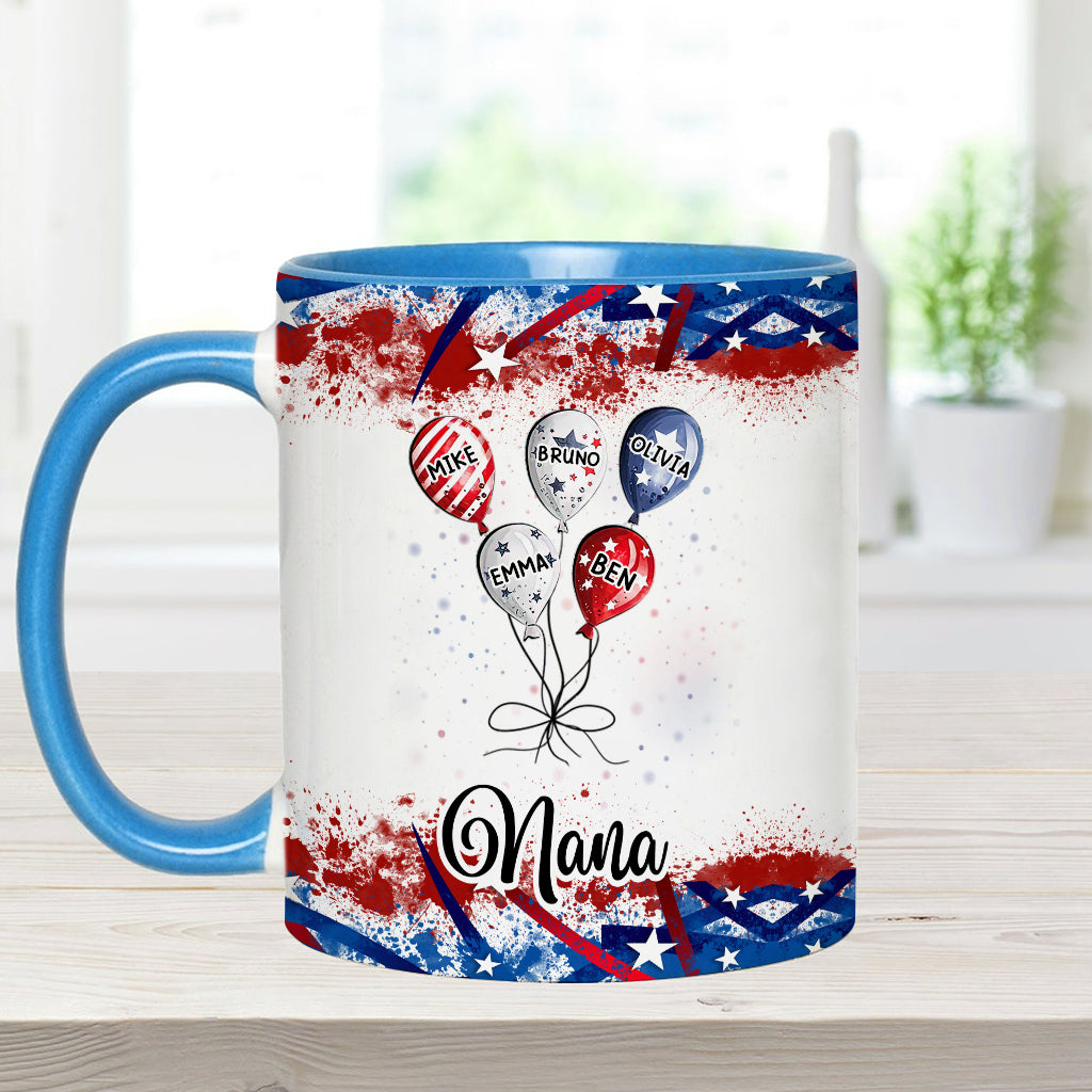 Grandma's Sweethearts - Personalized Grandma Accent Mug