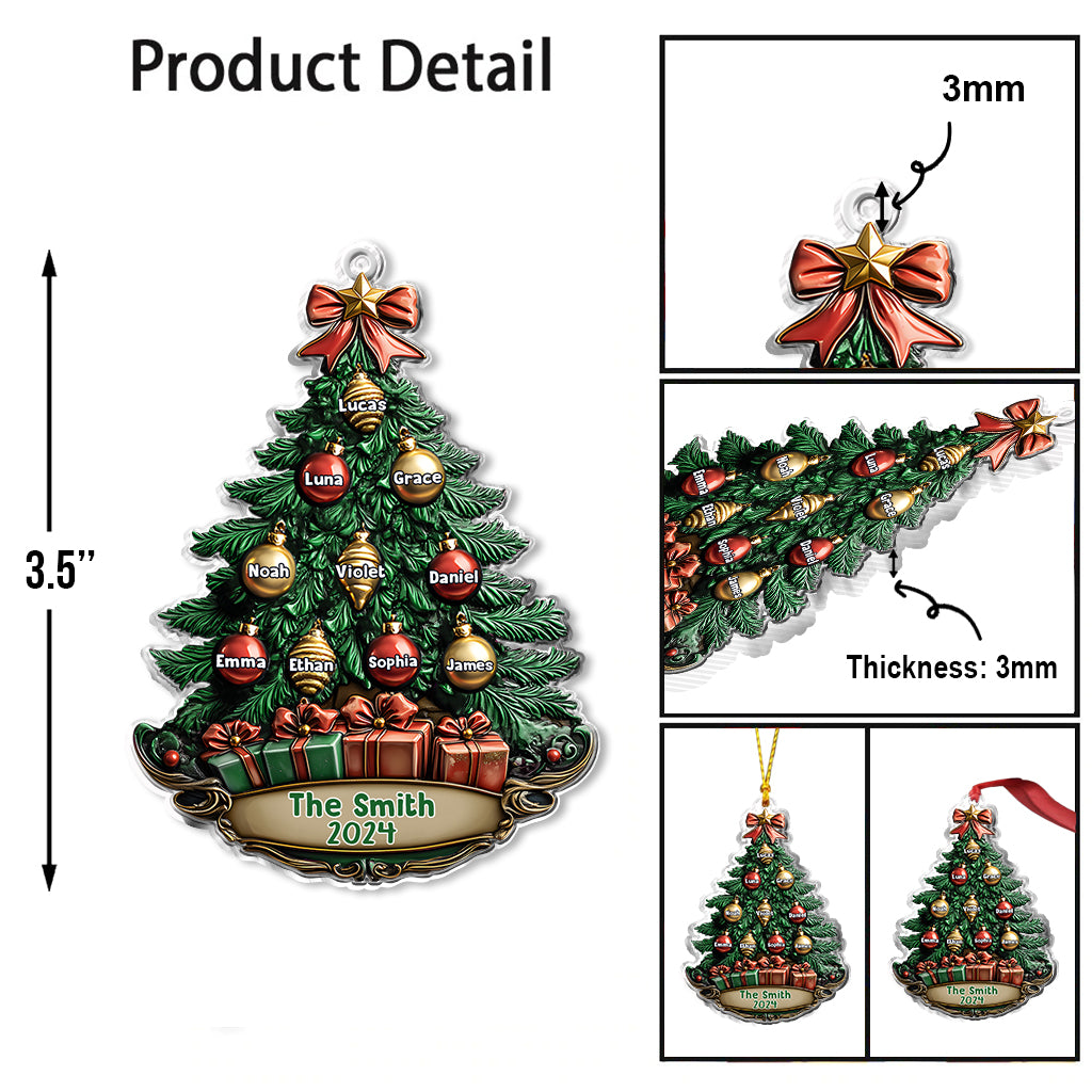 Frohe Weihnachten – Personalisierter, individuell geformter Familienschmuck