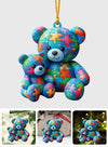 Mama Bear - Autism Awareness Custom Shaped Ornament