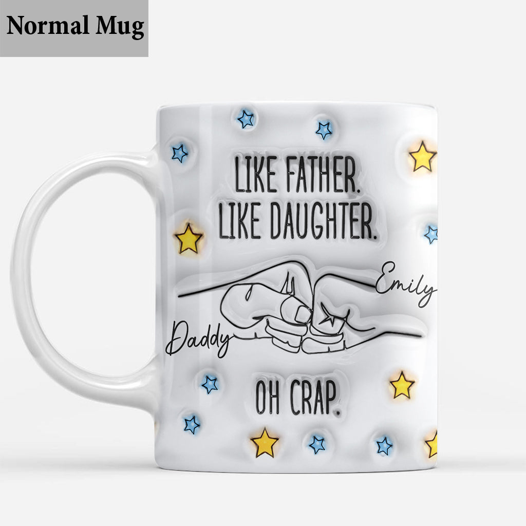 Like Father Like Daughter Son - Personalized Father Mug