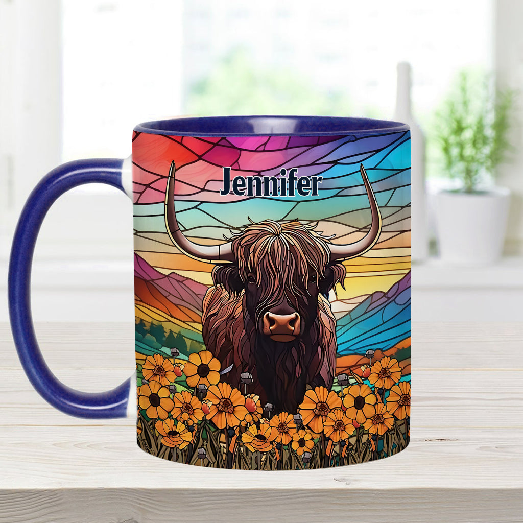 Liebe Hochlandrinder - Personalisierte Tasse
