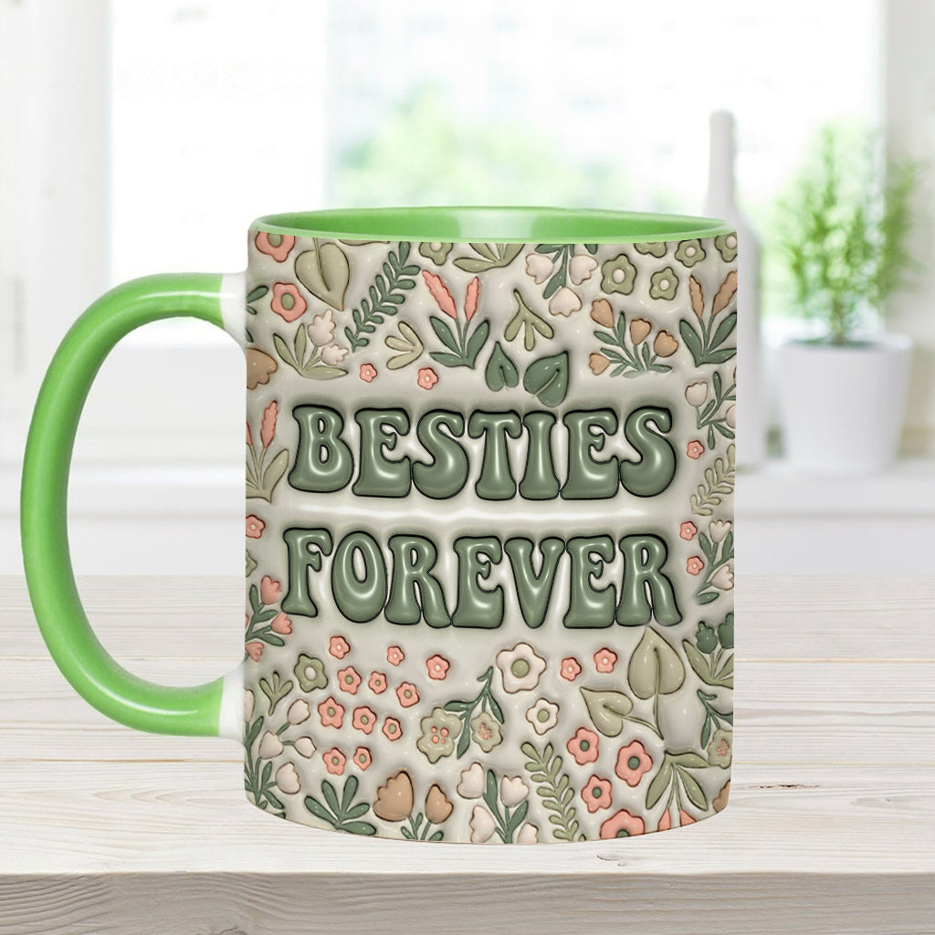 Meilleures amies pour toujours - Mug personnalisé Bestie Forever Floral