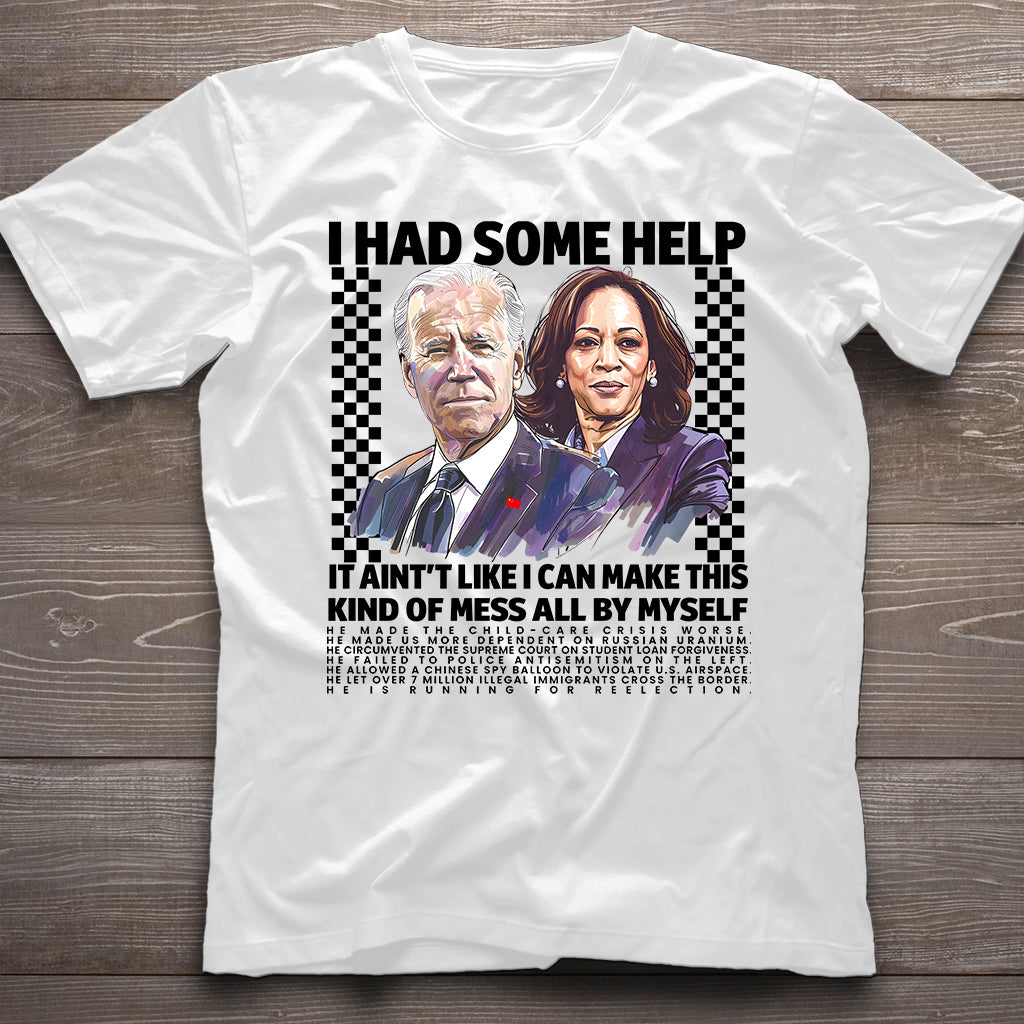 T-shirt Biden Kamala « J'ai eu de l'aide », T-shirt Kamala Harris, T-shirt sarcastique Élection 2024, T-shirt Trump, T-shirt politique humoristique « J'ai eu de l'aide », T-shirt patriotique