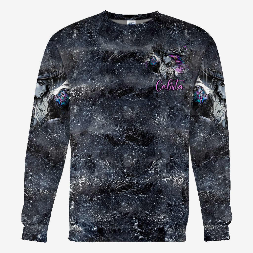 Flying High On Halloween Night - Personalized Witch All Over Shirt