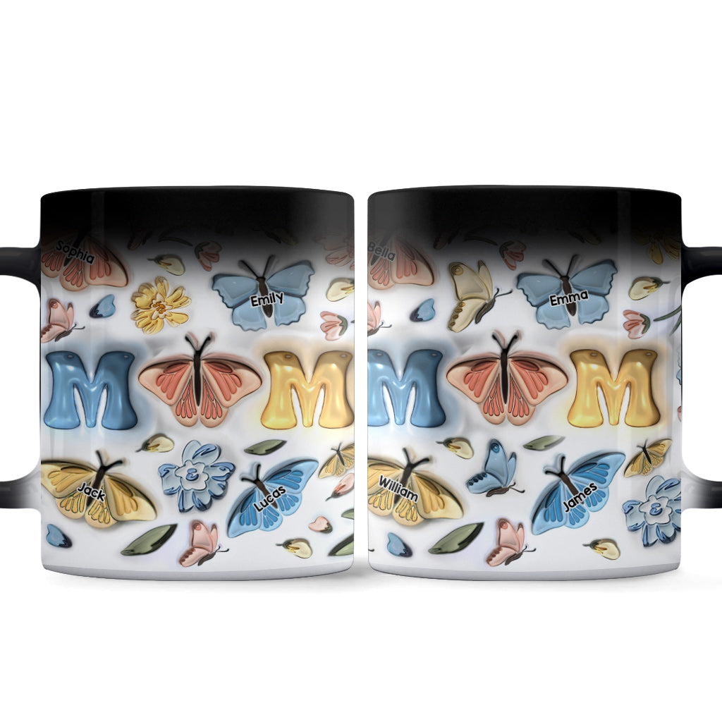 Mother And Children Butterfly - Personalized Mother Mug