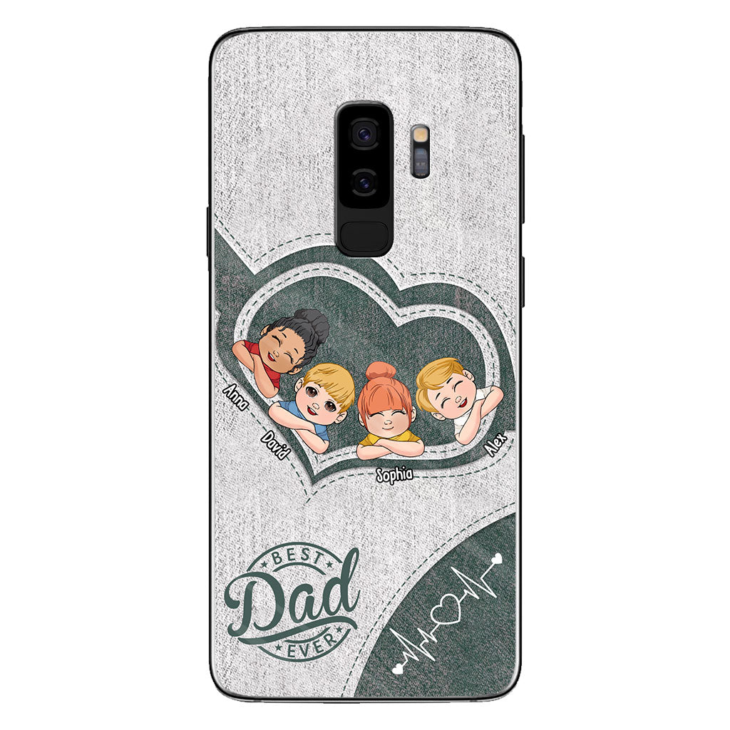 Dad's Heart Best Dad Ever - Personalized Father Phone Case