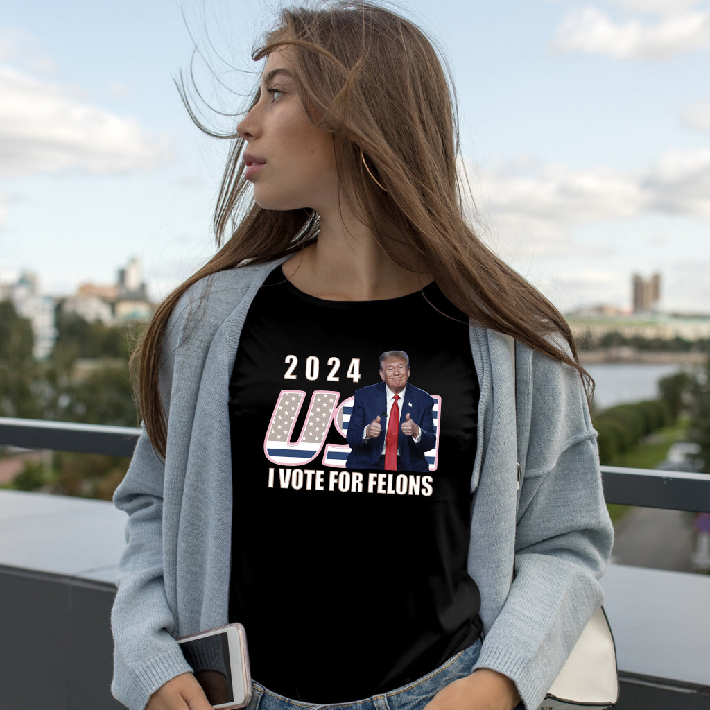Trump 2024 Ich wähle FeI0ns Shirt, Präsidenten-T-Shirt, Wahl-Shirts, Präsidenten-Shirt, Unabhängigkeitstag-Shirt |