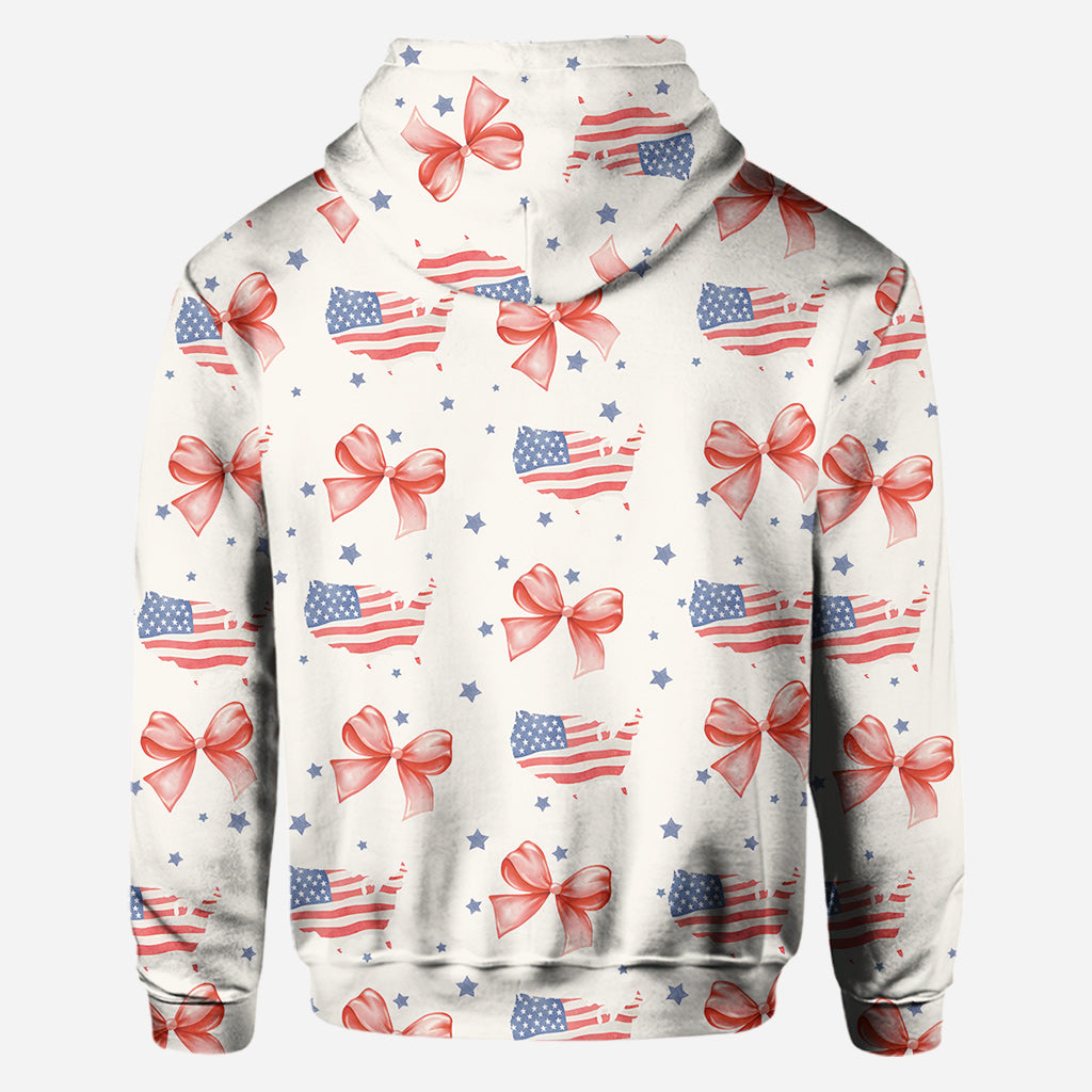 Coquette American Girl - Personalisiertes T-Shirt zum Unabhängigkeitstag/4. Juli