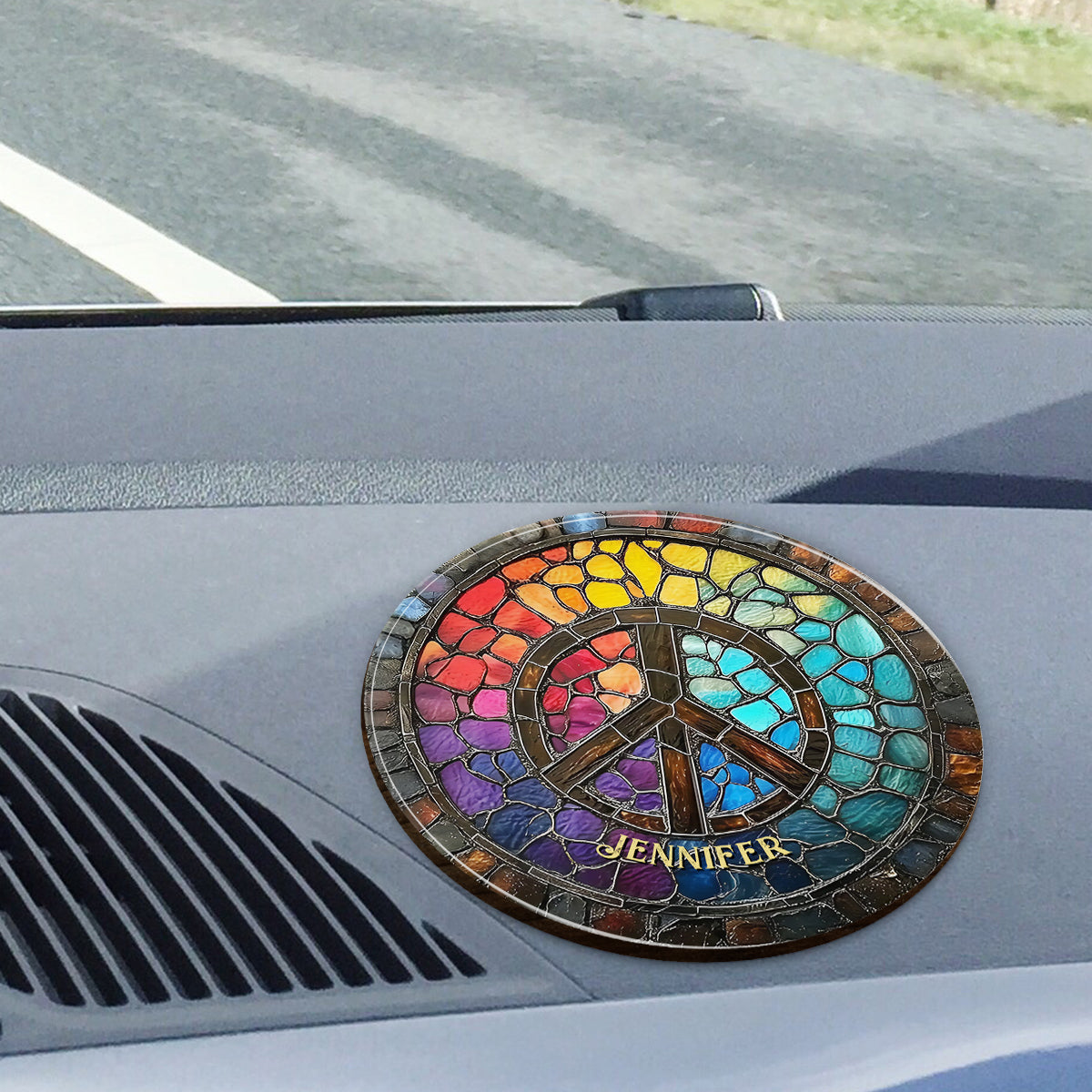 Hippie Soul - Personalized Hippie Shaped Car Visor Clip