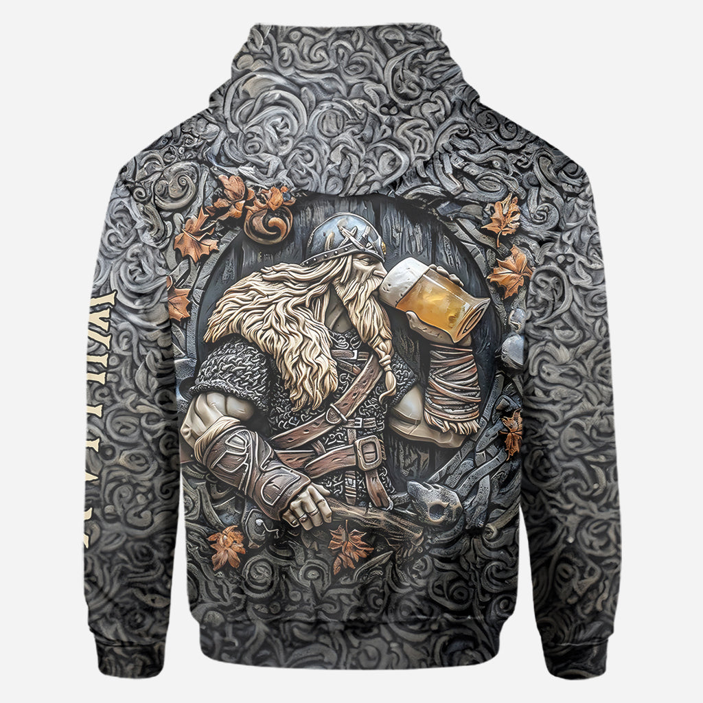 Viking Warrior Drinking Legend - Personalized Viking All Over Shirt