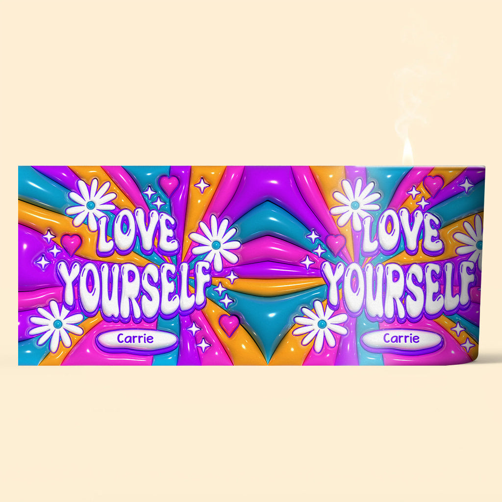 Love Yourself - Personalized Candle With Wooden Lid
