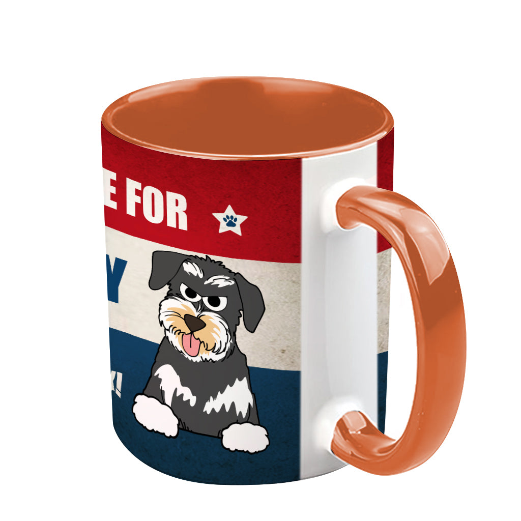 Votez pour mon bébé à quatre pattes ! - Mug personnalisé avec motif chien