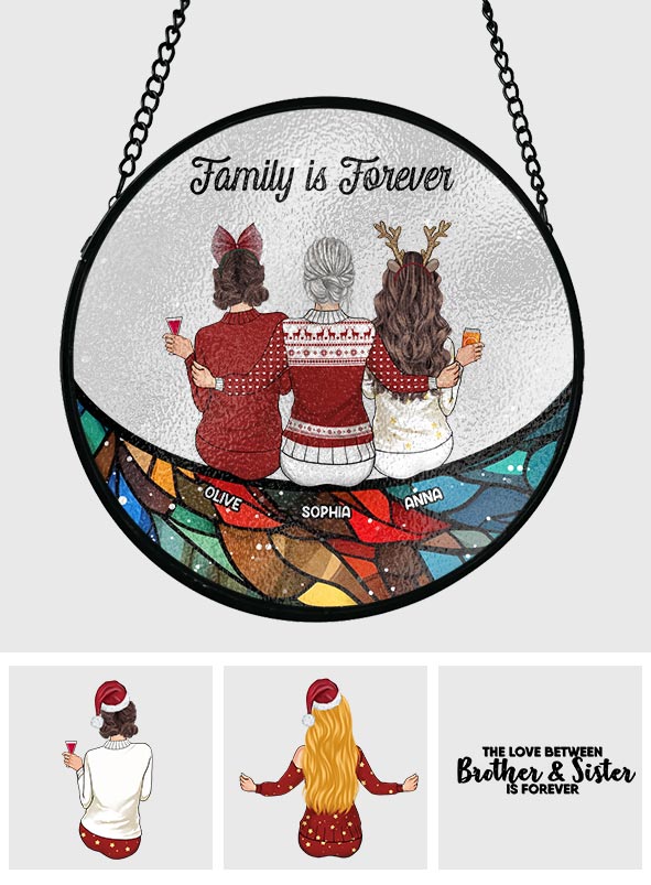 Das Band der Familie – Personalisierter Familien-Sonnenfänger aus Buntglas