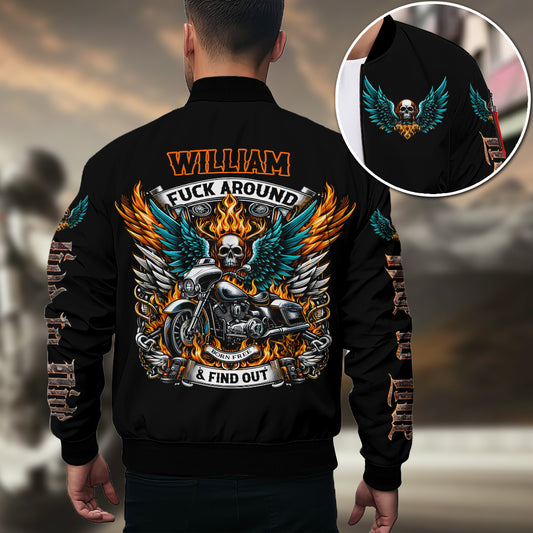 Vieux motard - Veste bomber de motard personnalisée