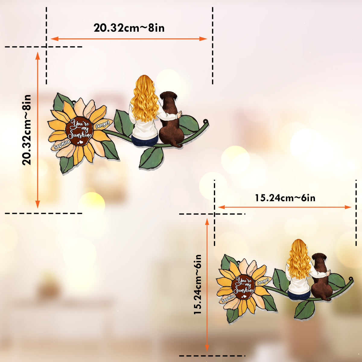 You're My Sunshine - Personalized Dog Window Hanging Suncatcher Ornament