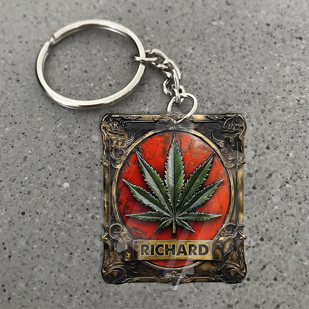 Beautiful Canabis - Personalized Weed Keychain