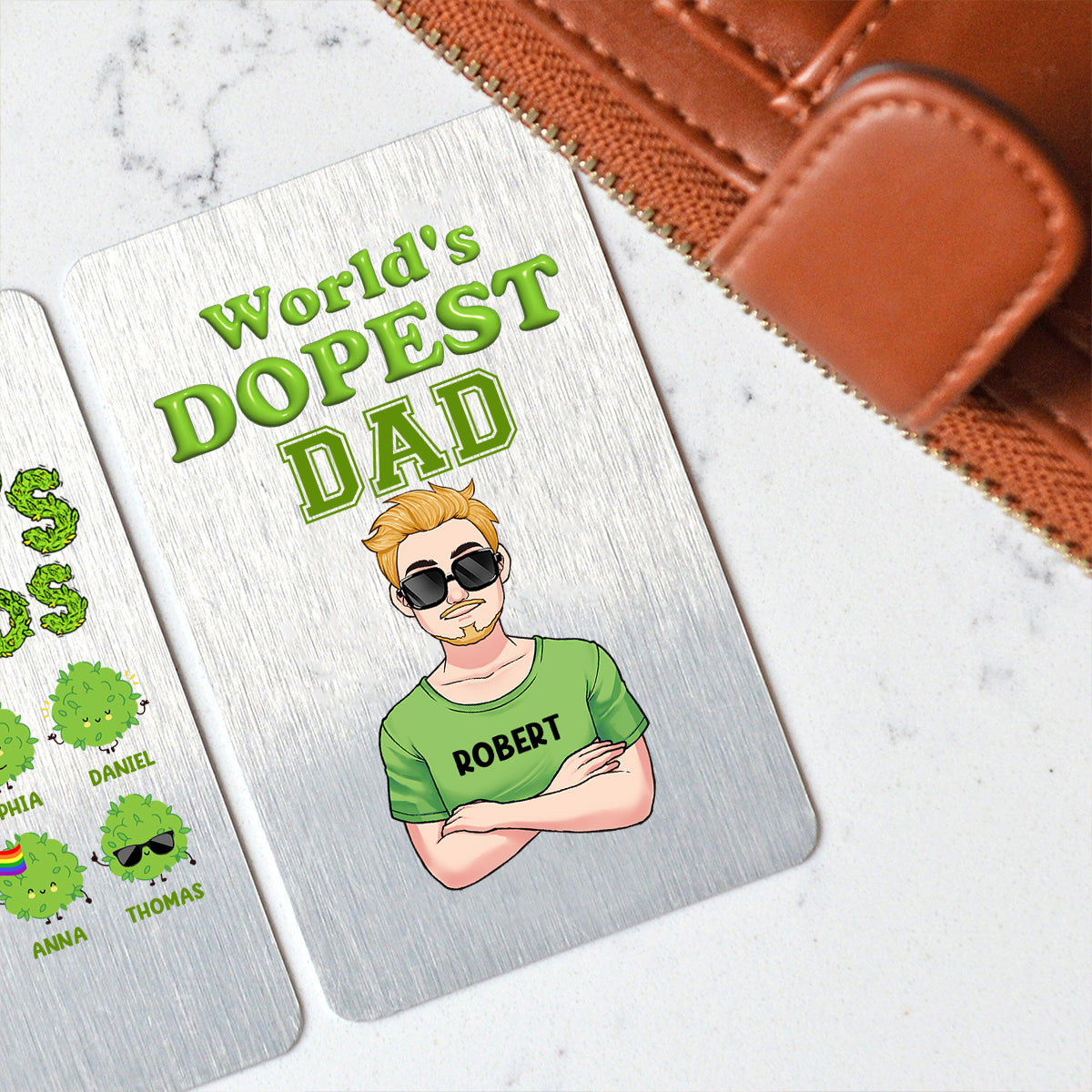 Dopest Dad Ever - Personalized Father Wallet Insert Card