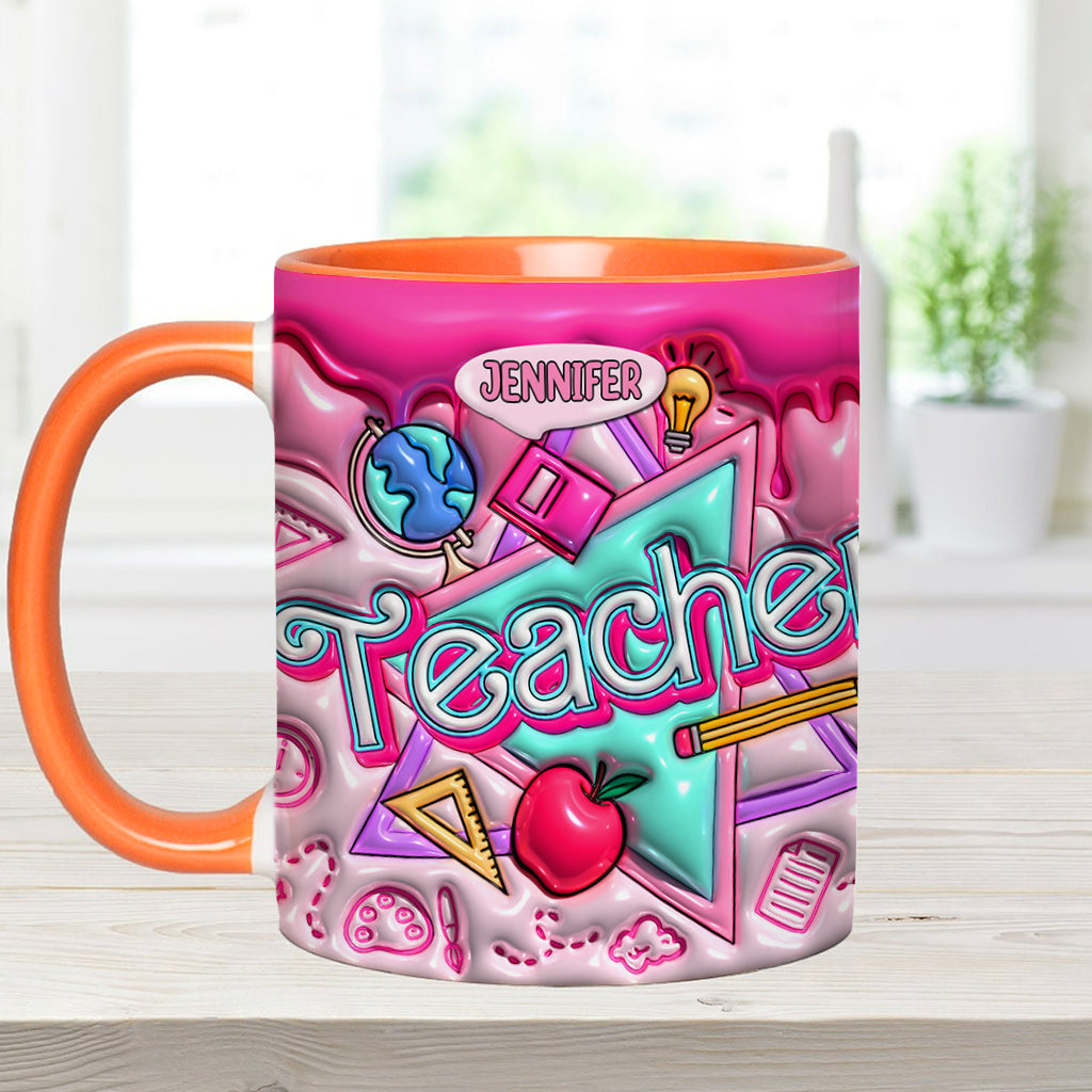 Mug rose gonflable personnalisé pour enseignant