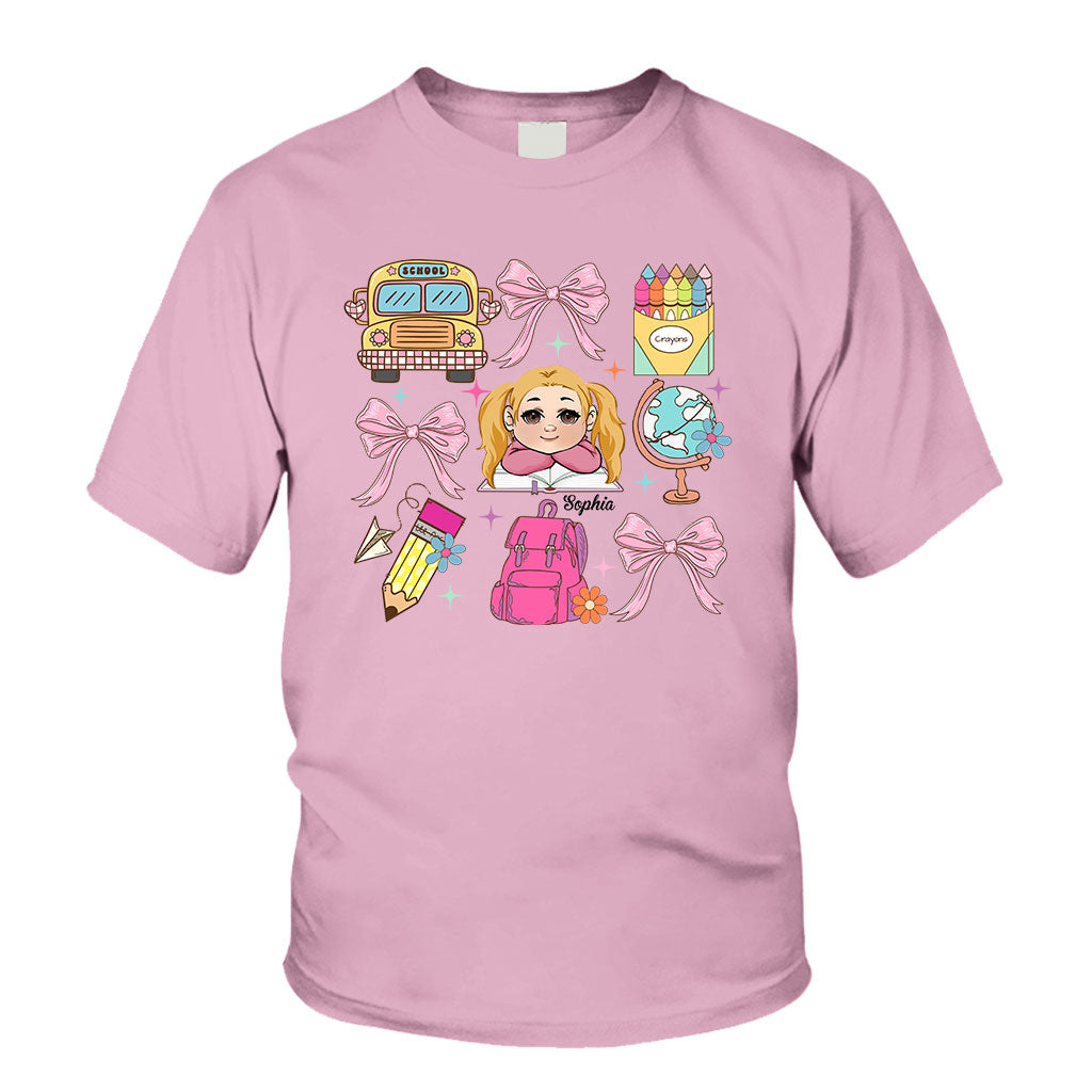 Back to School Coquette - Personalized Kid T-shirt And Hoodie