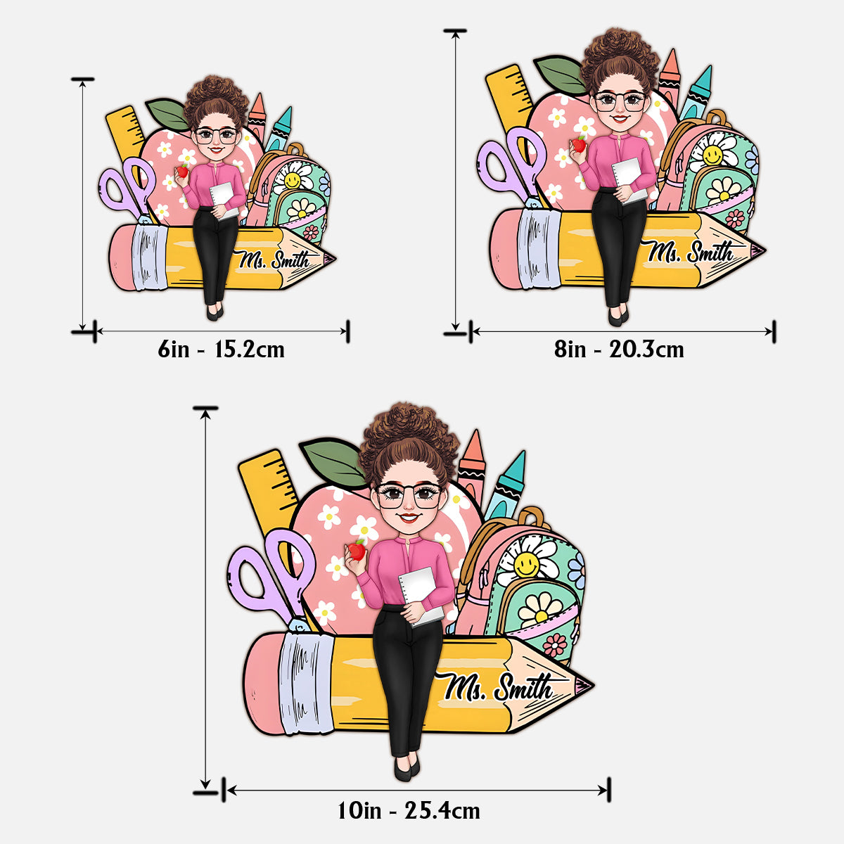 Willkommen im Klassenzimmer – Personalisiertes Lehrerschild aus 2-lagigem Holz / Holzplakette