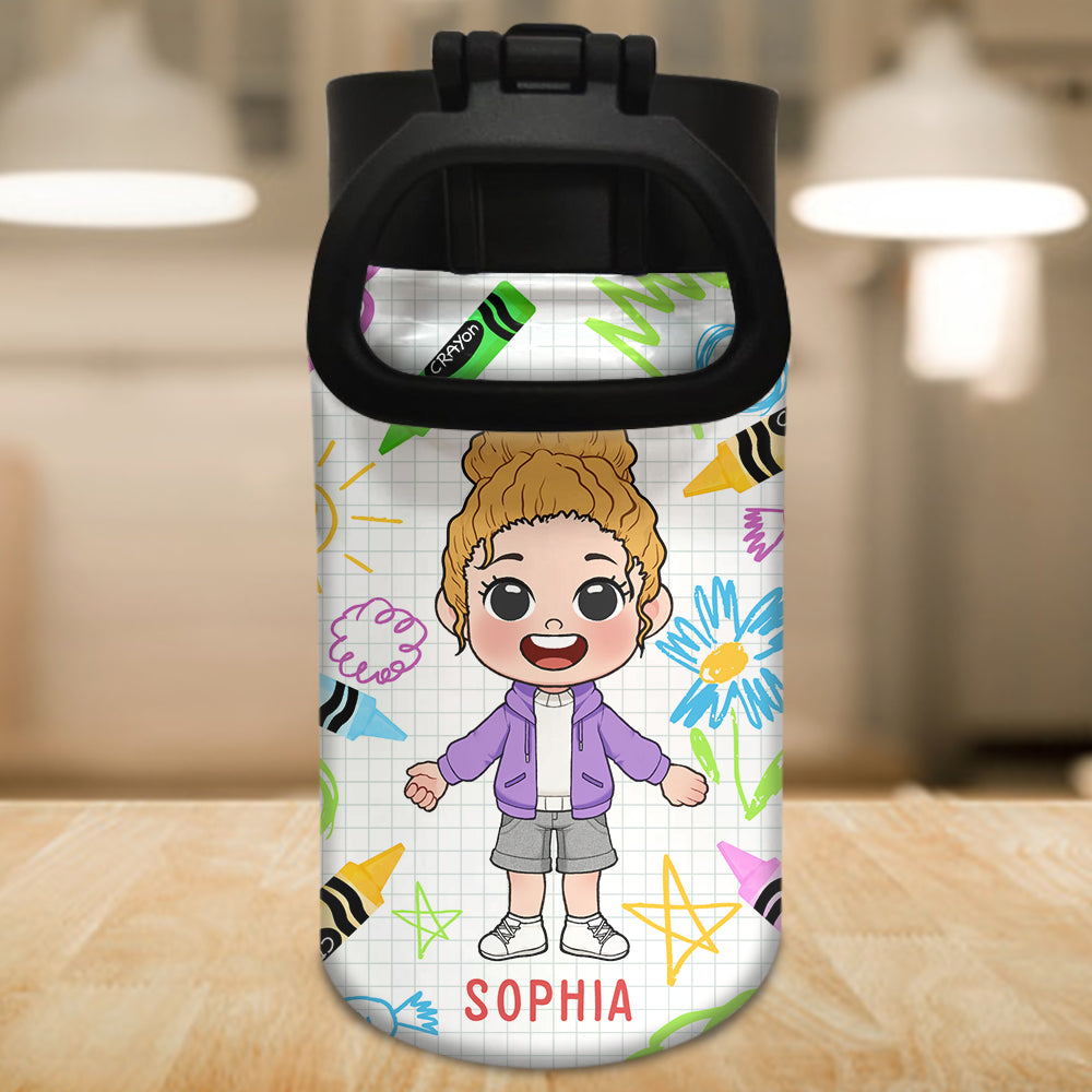 You Are Kind, You Are Loved - Personalized Kid Kids Water Bottle