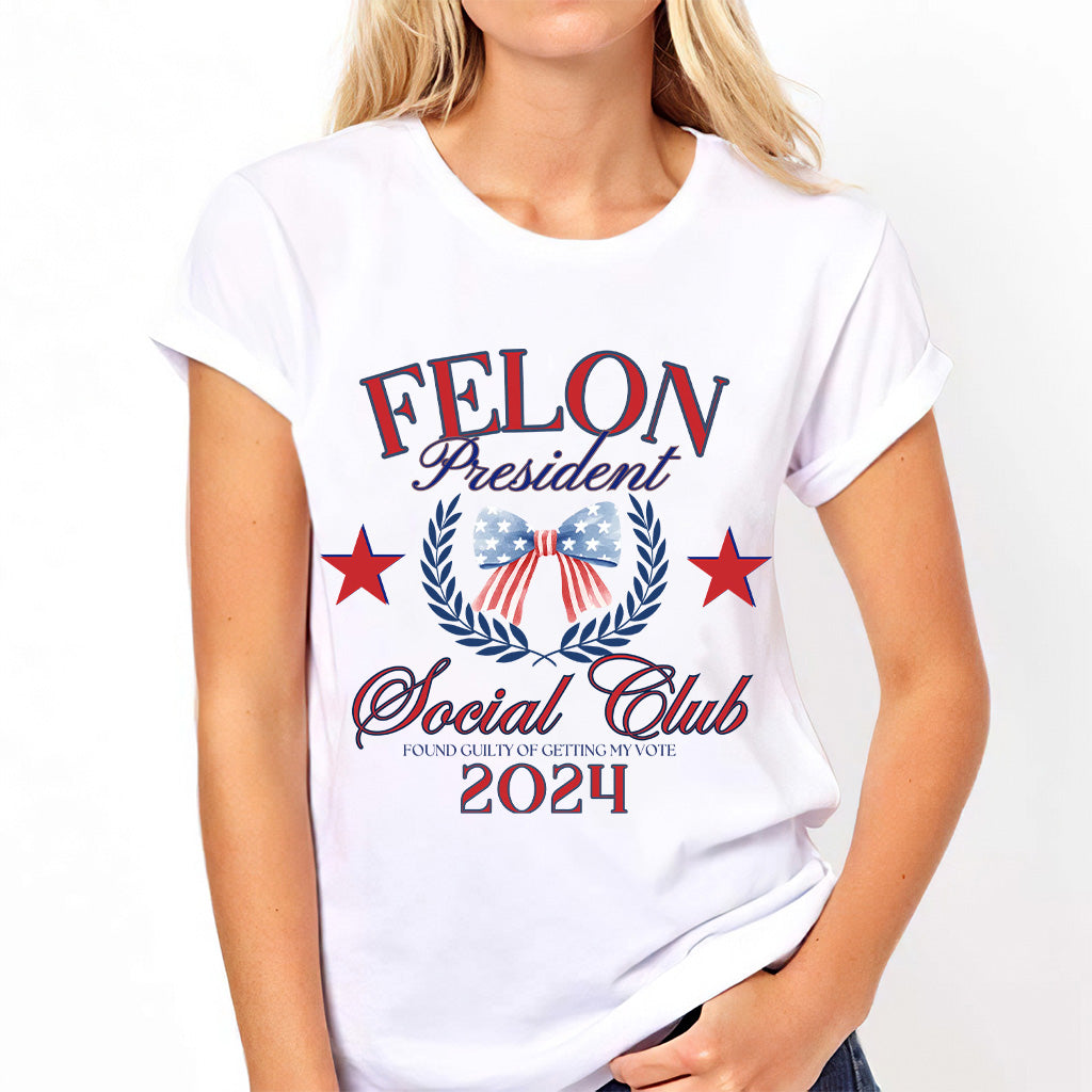 FeI0n President Social Club T-Shirt, Präsident Trump Coquette Shirt, Präsident 2024 Shirt, Republikanisches Shirt, Amerika-Shirt