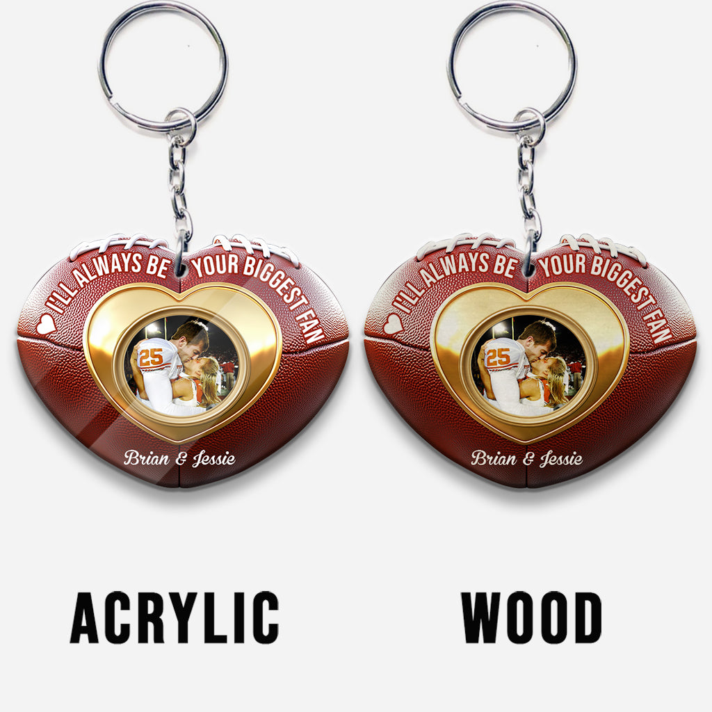 Your Biggest Fan - Personalized Football Keychain