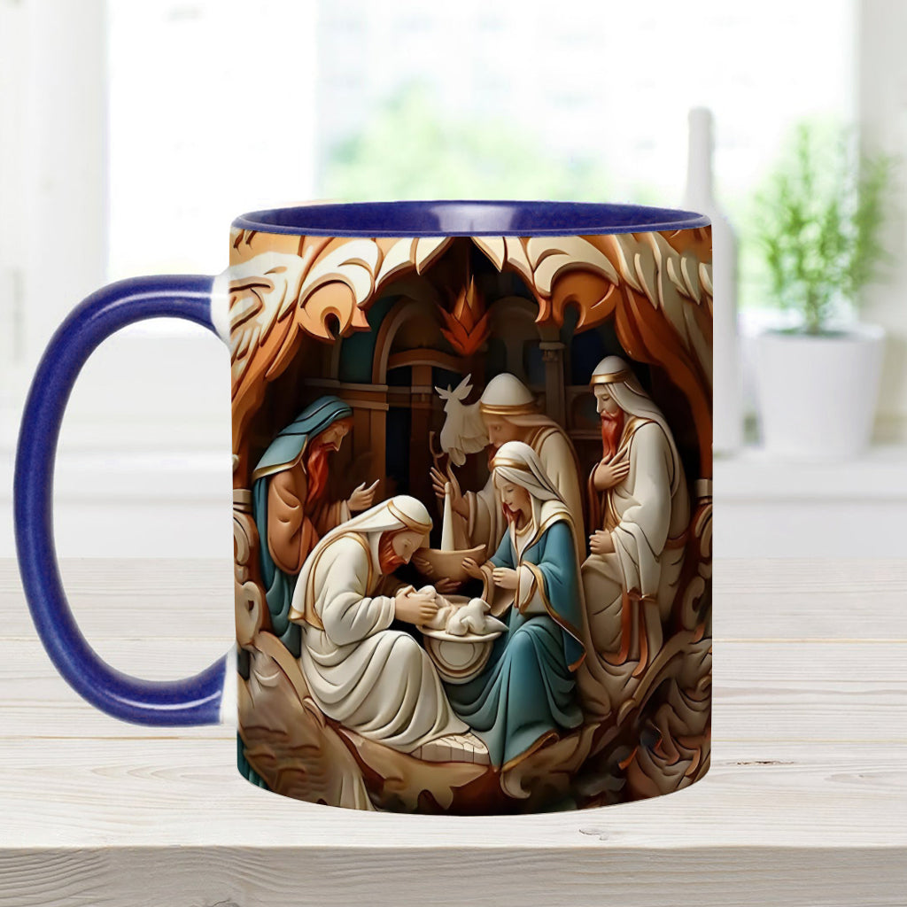 O Come Let Us Adore Him - Personalized Christian Accent Mug