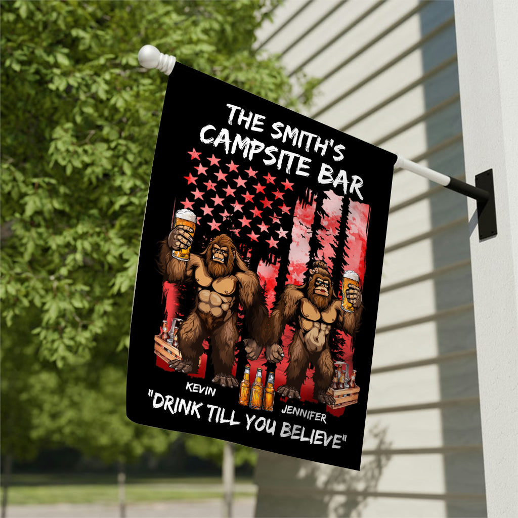 Drink Till You Belive - Personalized Camping Garden Flag